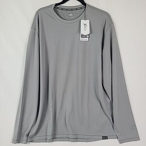 NWT Bass Pro Shops Men's Performance Tee Grey 3D Cool T-Shirt Long Sleeve Sz Xl